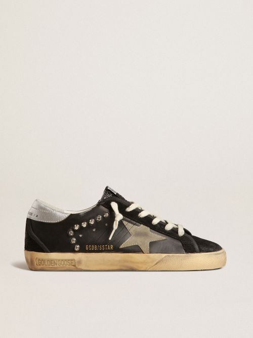 Women's Super-Star sneakers in silver leather