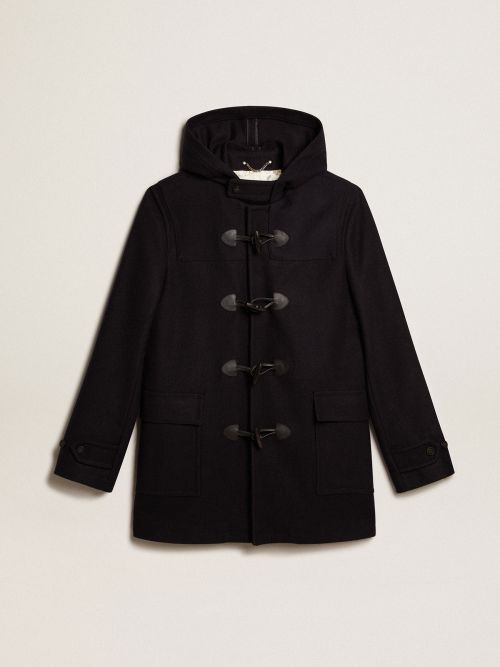 Long black hot sale duffle coat