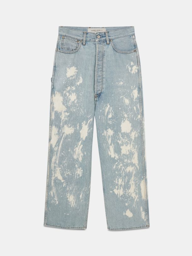 Breezy denim jeans with faded effect | Golden Goose