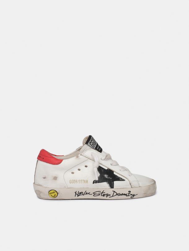 Super-Star sneakers with painted star and hand-decorated foxing   