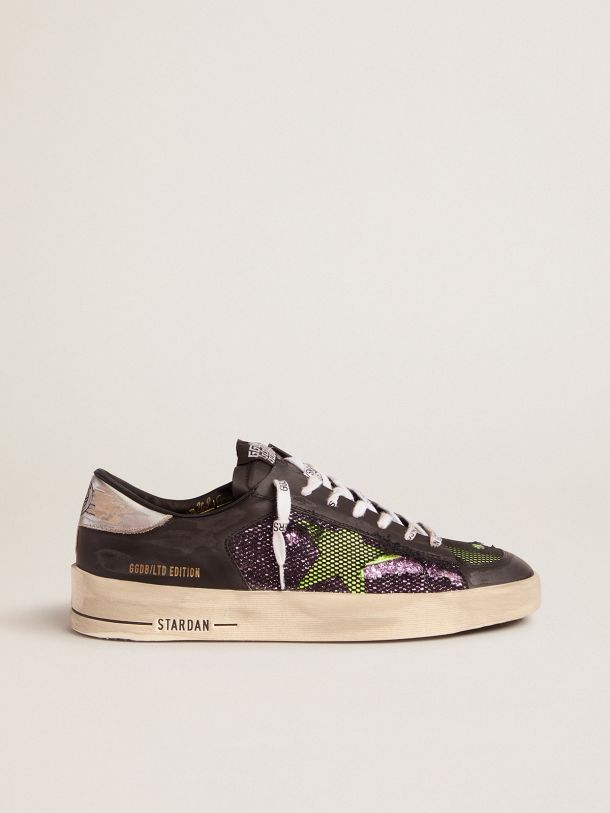 Golden Goose - Men’s LAB Limited Edition Stardan sneakers with glitter and fluorescent yellow details in 