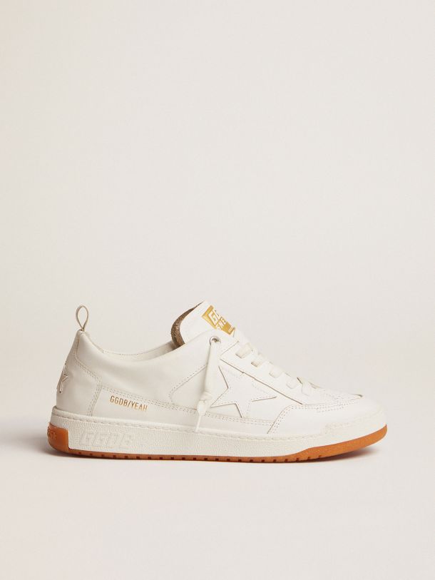 Golden Goose - Men’s Yeah sneakers in optical white leather in 