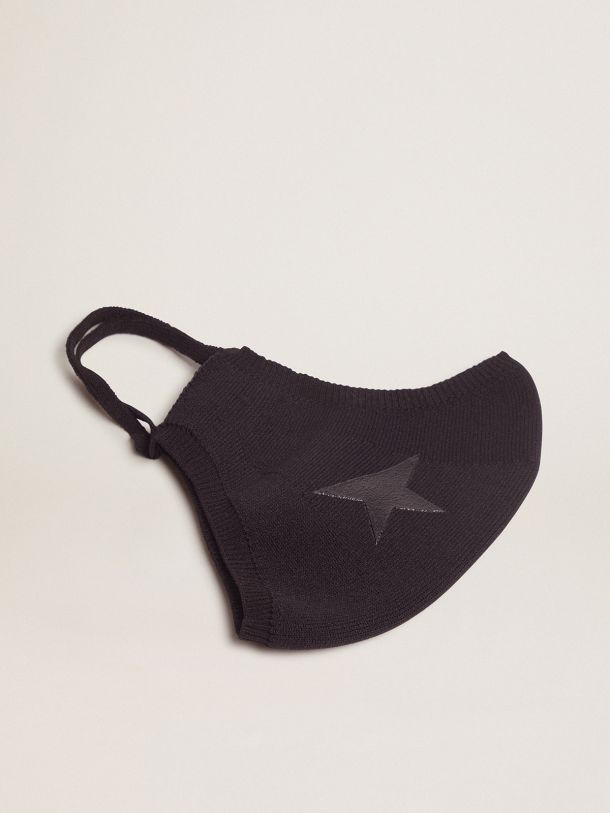 Golden Goose - Black Golden face mask with tone-on-tone star in 