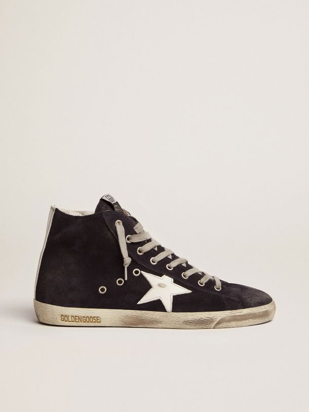 Golden Goose - Sneakers Francy en cuir avec étoile et talon en cuir in 