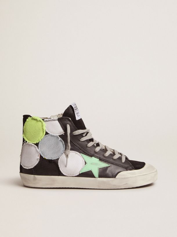 Francy sneakers with colored polka-dot patches