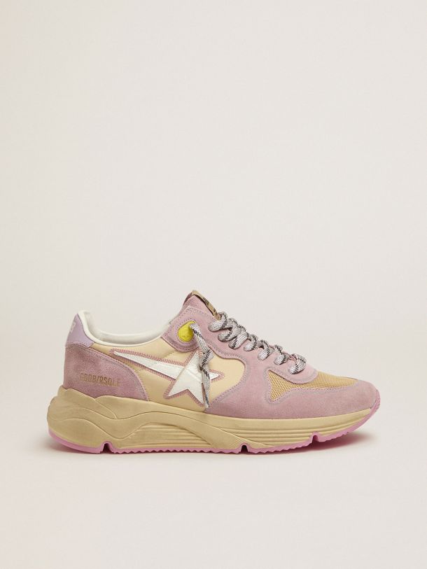 Golden Goose - Sneakers Running Sole rosa pastello con stella bianca in 