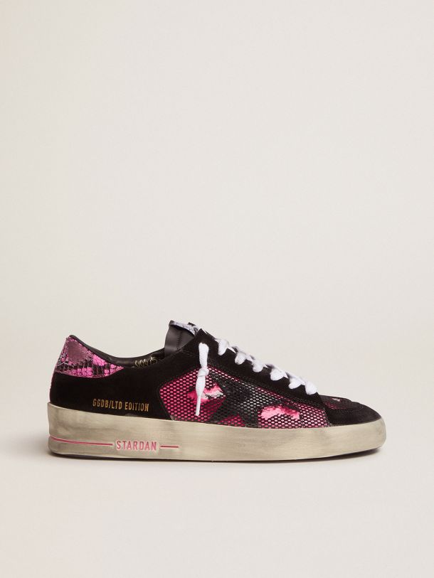 Women’s fuchsia and black Limited Edition LAB Stardan sneakers Golden