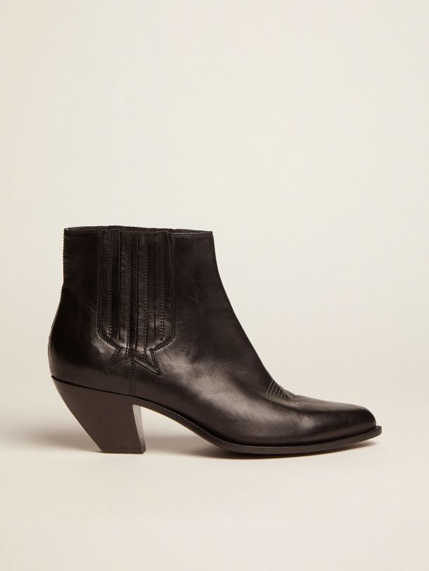 Golden Goose - Sunset ankle boots in black leather in 
