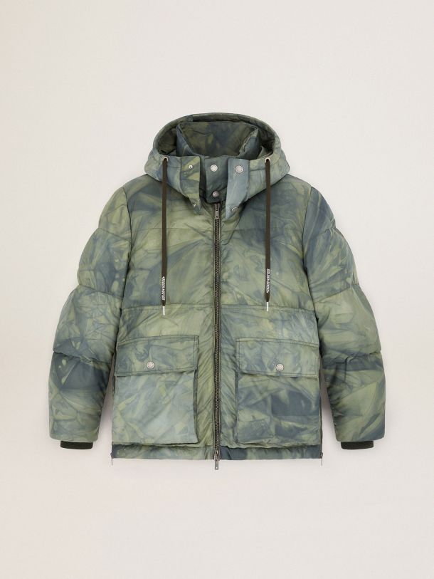 Golden Goose - Olive green Journey Collection Donovan padded jacket with hood in 