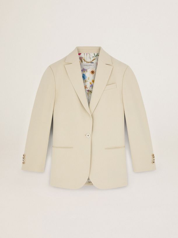 Golden Goose - Cream-colored Journey Collection Bova single-breasted jacket in 