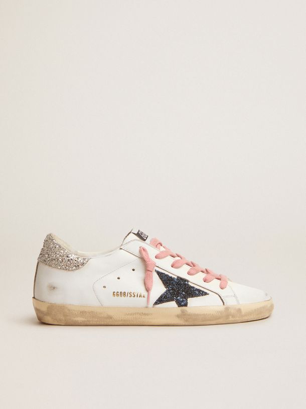 Golden Goose - Super-Star LTD sneakers with colored glitter star and heel tab in 