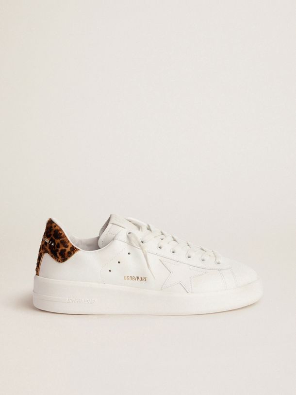 Golden Goose - Men’s Purestar sneakers with leopard-print heel tab in 