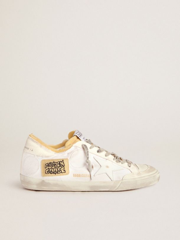 Golden Goose - Men’s canvas Super-Star sneakers with side patch in 