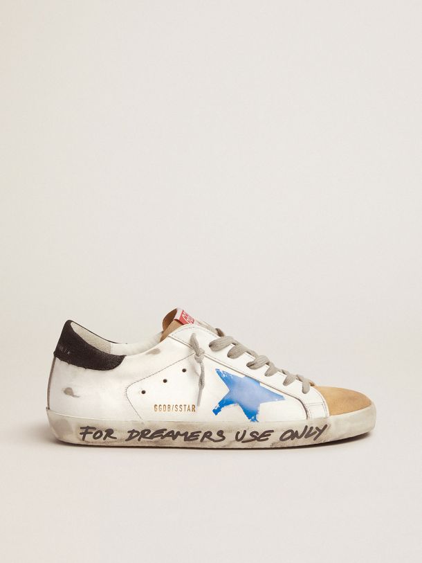 Super-Star sneakers with printed blue star | Golden Goose