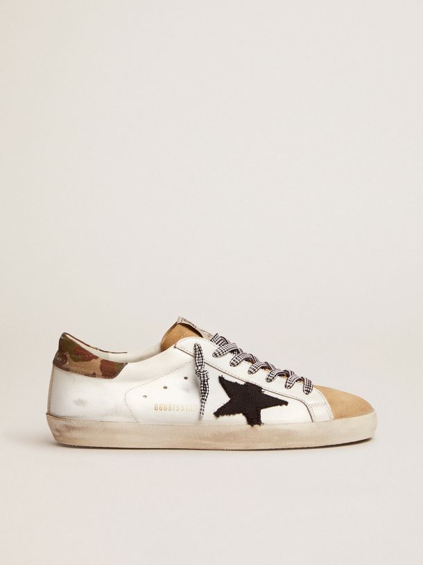 Super-Star LTD sneakers in white leather with camouflage heel tab and ...