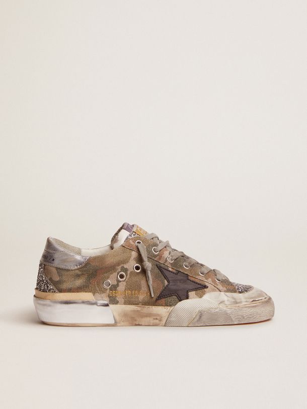 Golden Goose - Sneaker Super-Star Penstar LAB in canvas camouflage con multifoxing in 