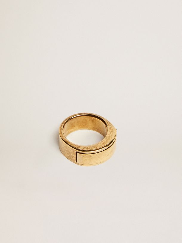 Golden Goose - Ring in old gold color with hidden message in 