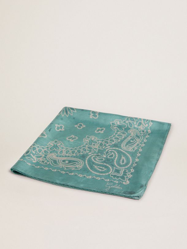 Blue Golden Collection scarf with paisley pattern