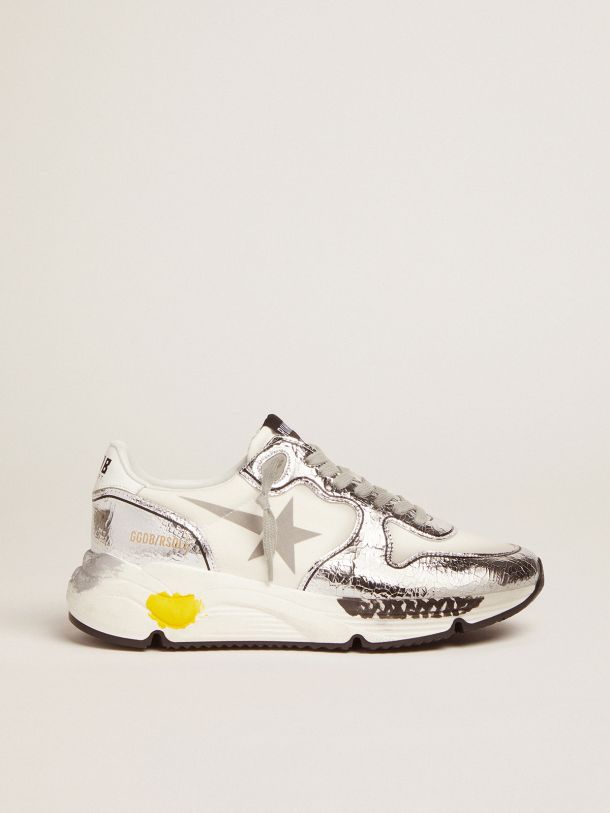 Golden Goose - Silver and white Running Sole sneakers in 