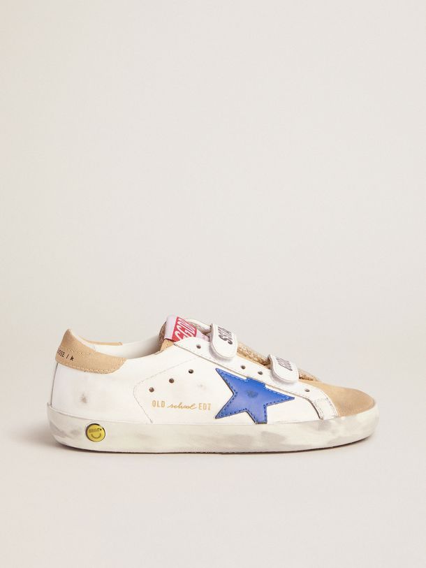 Golden Goose - Old School sneakers with Velcro fastening and blue star in 