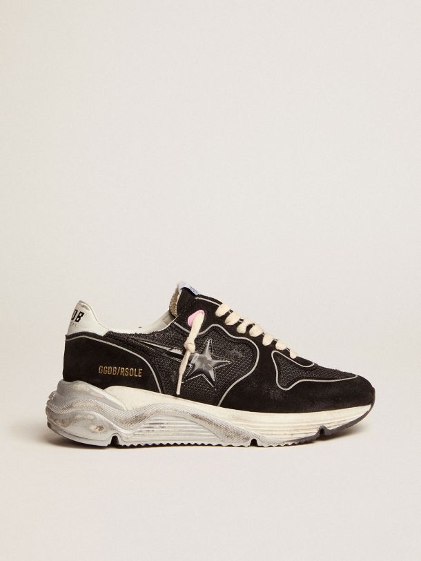 Golden Goose - Running Sole sneakers with black mesh and suede upper and 3D star in 
