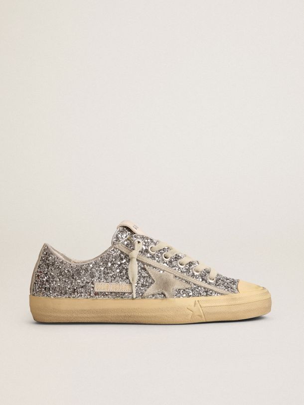V-Star LTD sneakers in silver glitter with ice-gray suede star