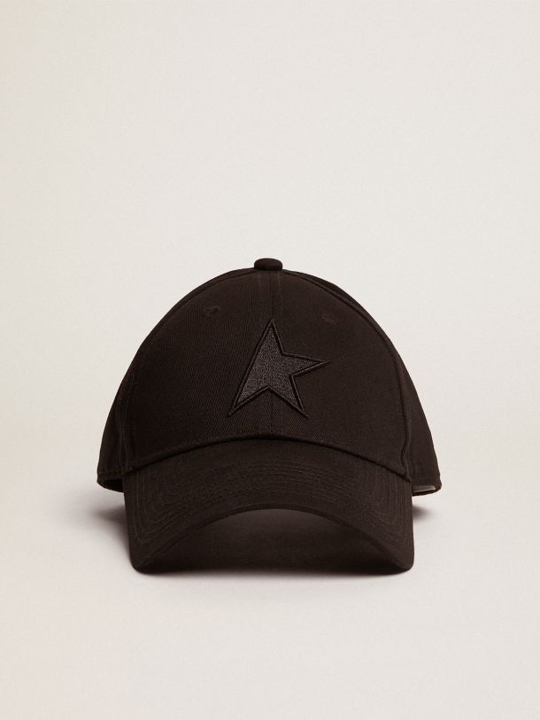 Golden Goose - Cappellino da baseball Demos Collezione Star di colore nero con stella ton sur ton in 