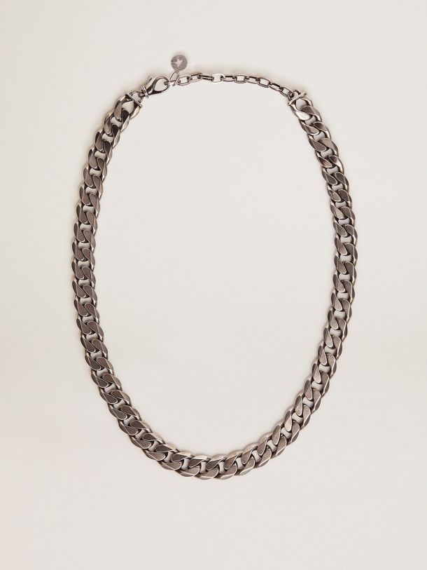 Golden Goose - Timeless Jewelmates Collection chain necklace in antique silver color in 