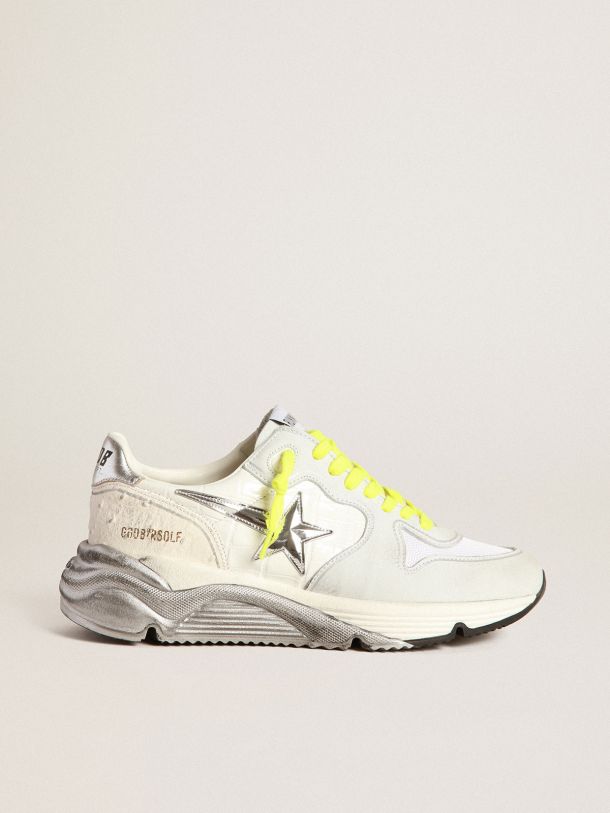 Golden Goose - Patchwork shades Running Sole sneakers with silver star in 