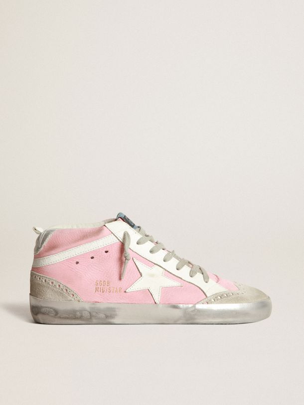 Golden Goose - Mid Star sneakers in suede with leather star in 