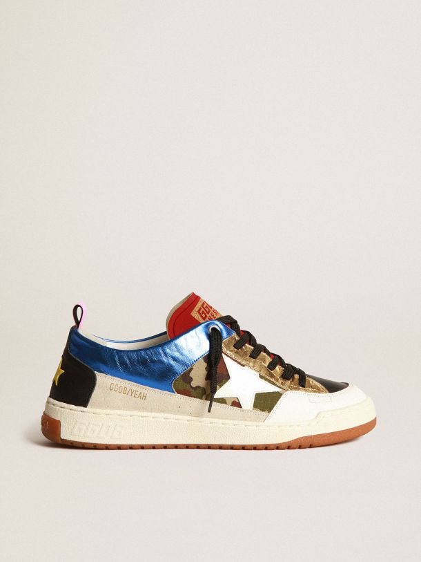 Golden Goose - Blue Yeah! sneakers with camouflage and white star in 