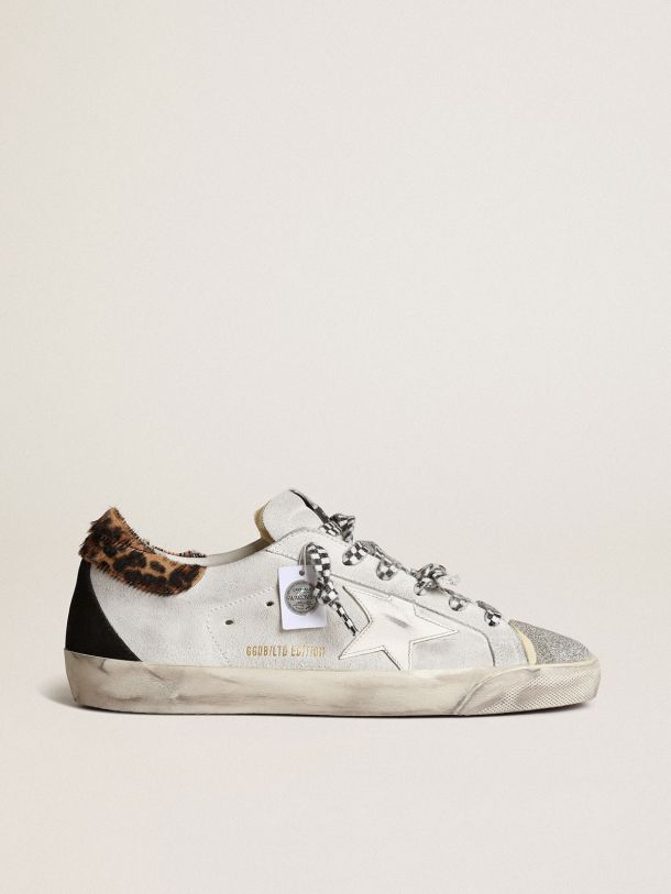Golden Goose - Super-Star LAB sneakers with white leather star and Swarovski crystal toe in 