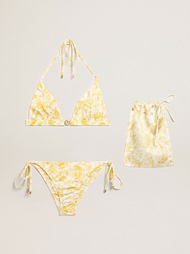 Golden Goose - Bikini collection Resort à imprimé jaune citron in 