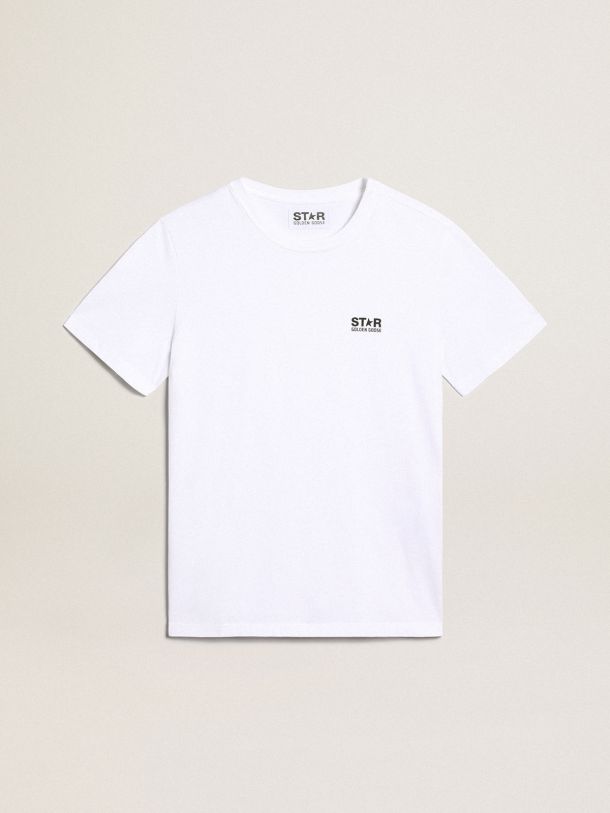 White Golden Collection T-shirt with contrasting black logo on the front