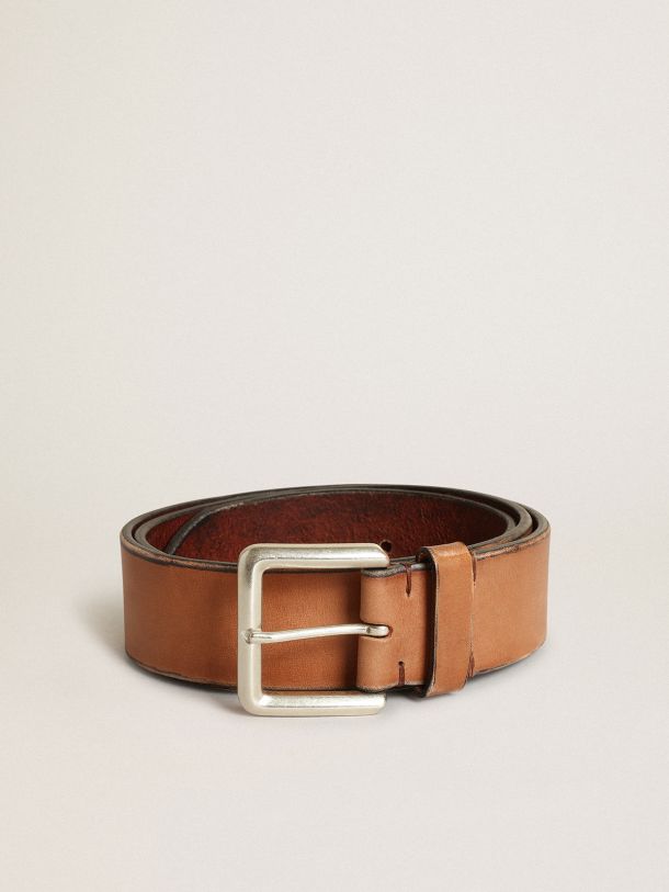 Golden Goose - Belt in tan-colored washed leather in 