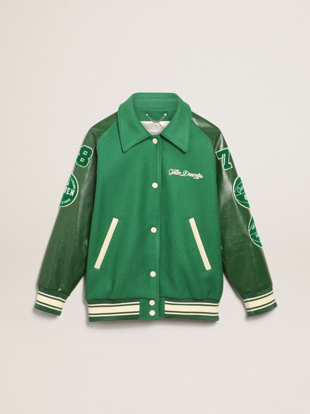 Golden Goose - Giacca bomber Eric Collezione Journey in lana verde   in 