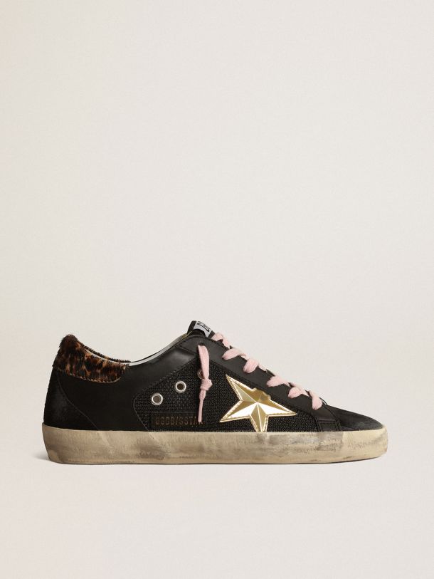 Golden Goose - Super-Star sneakers in perforated leather with golden 3D star in 