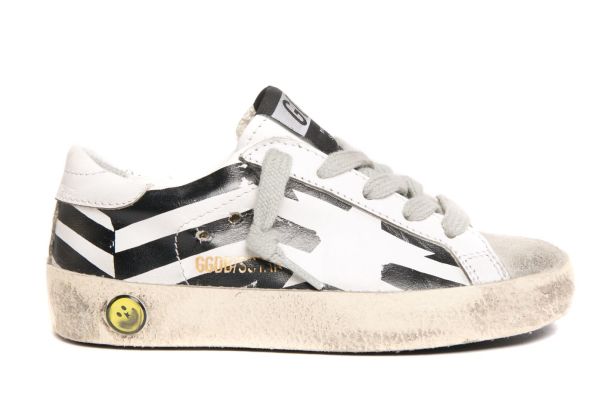 Golden Goose - Super-Star sneakers with screen-printed GGDB flag in 