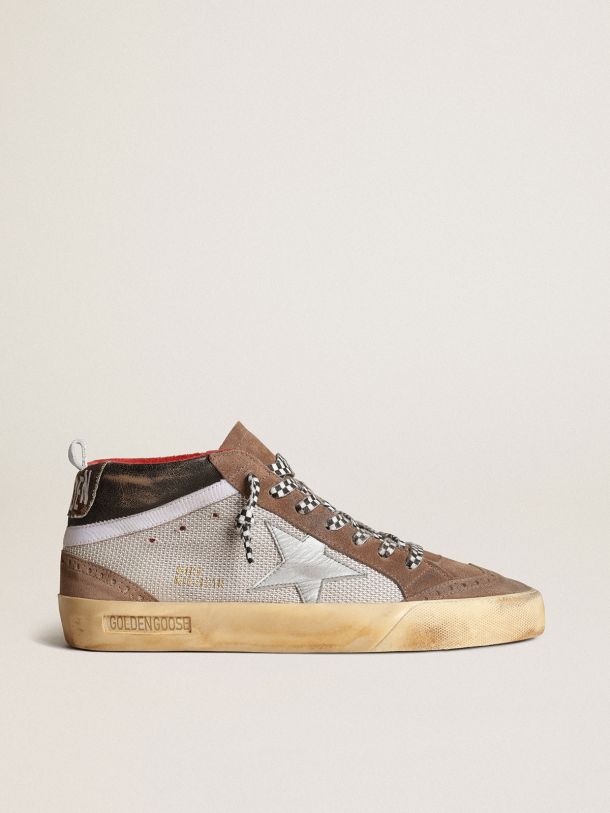 Mid Star in mesh and suede with a silver leather star