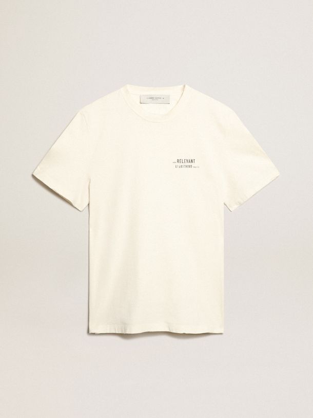 T-shirt blanc à l’effet usé avec inscription