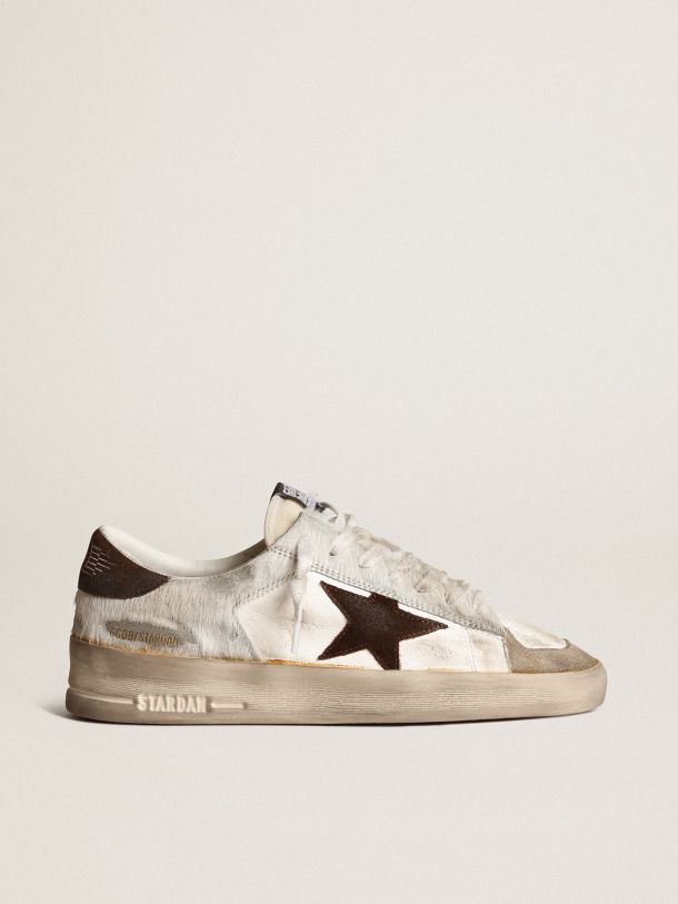 Women’s Stardan in nappa and pony skin with brown suede star