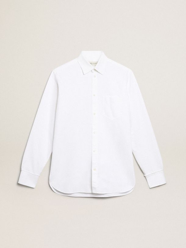 Camisa branca de algodão