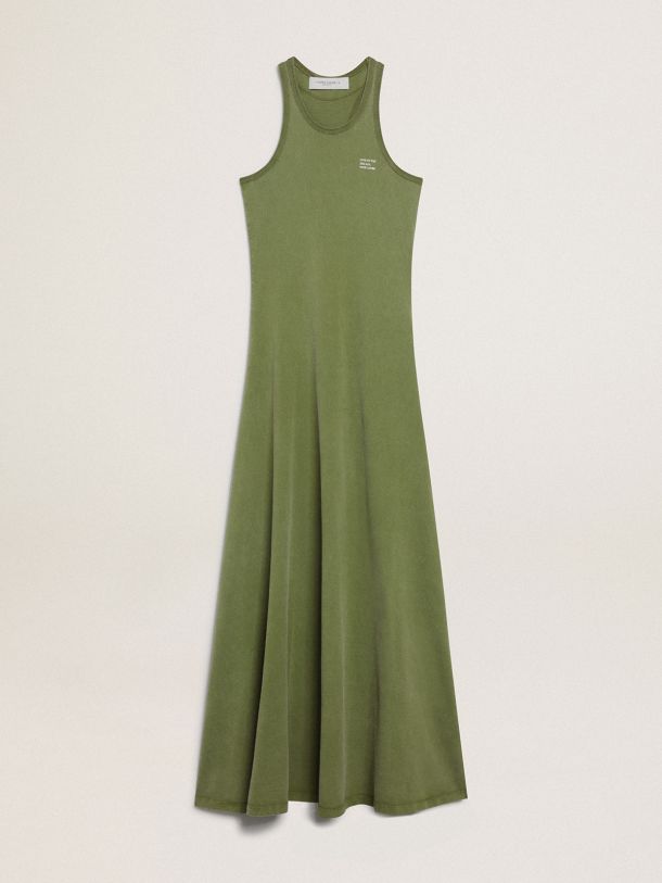 Pesto-green tank dress