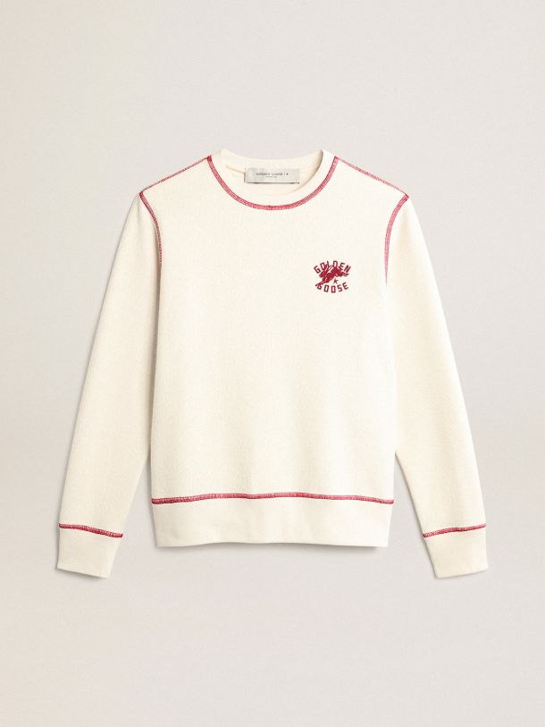 Women’s heritage white sweatshirt with CNY logo