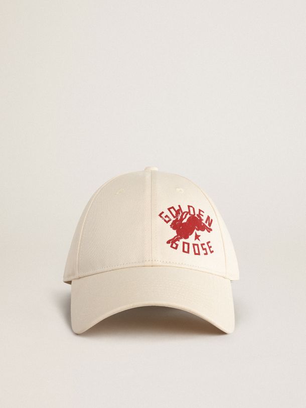 Cappellino da baseball di colore bianco heritage con logo CNY