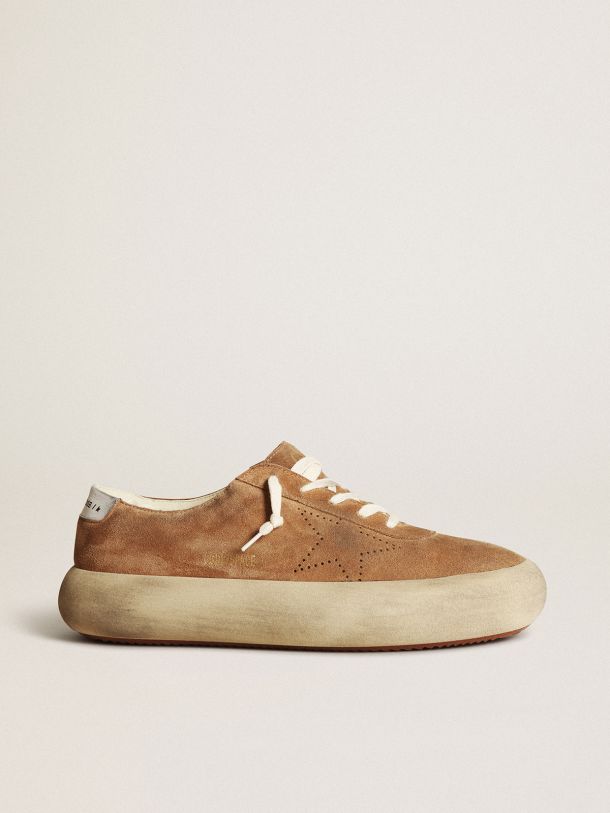 Men's Space-Star in tobacco-colored suede with perforated star