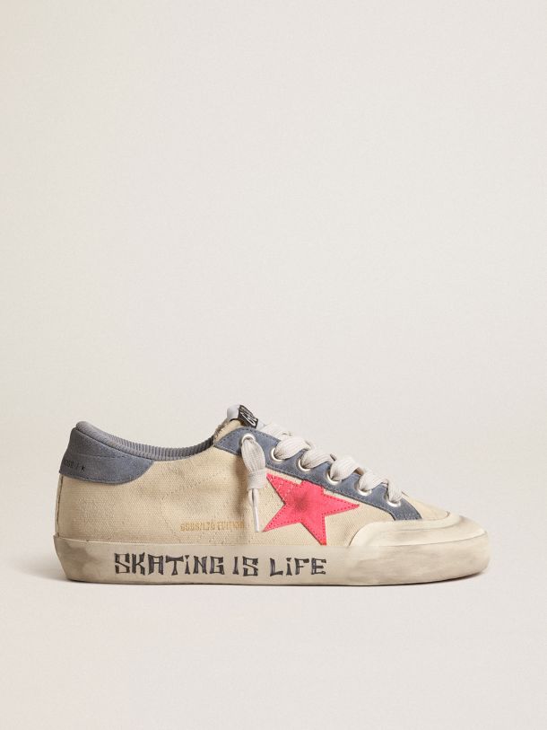 Super-Star Penstar LTD in canvas with lobster-colored suede star