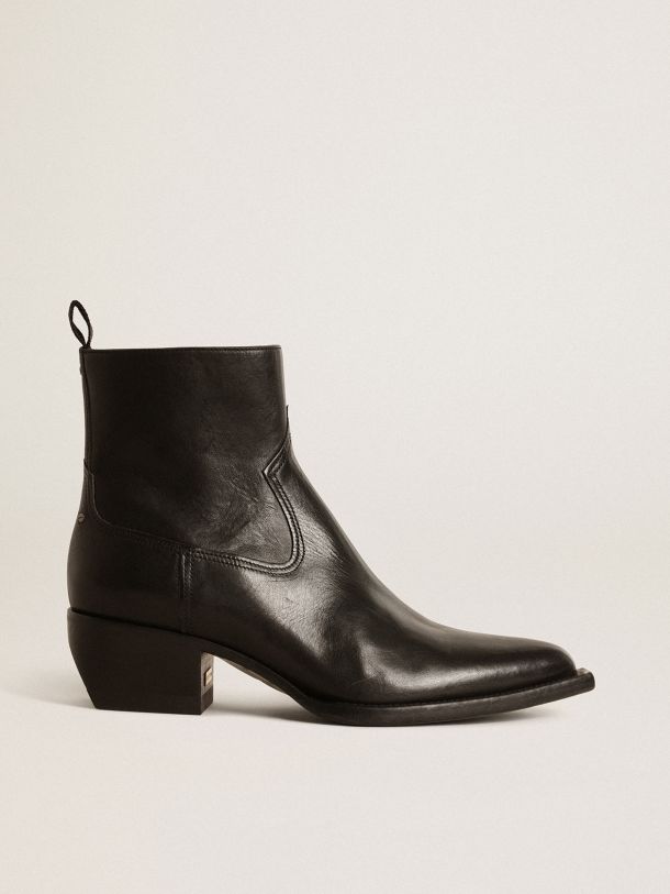 Men’s low Debbie boots in black leather