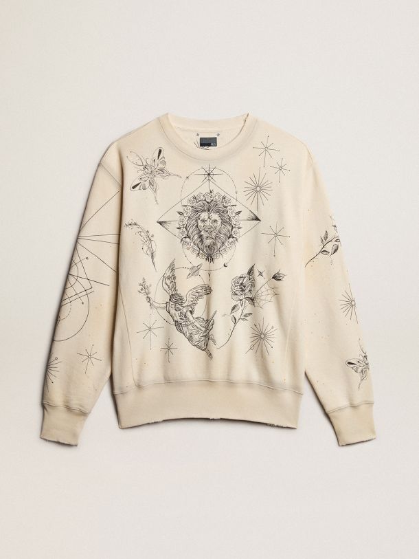 Exclusive HAUS of Dreamers sweatshirt in aged white 