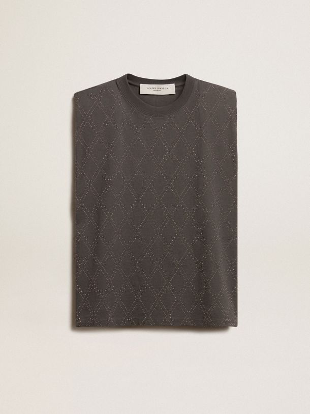 Anthracite gray sleeveless T-shirt 